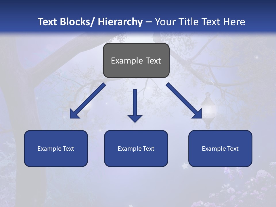 Ilustracja Motyl Zamek PowerPoint Template