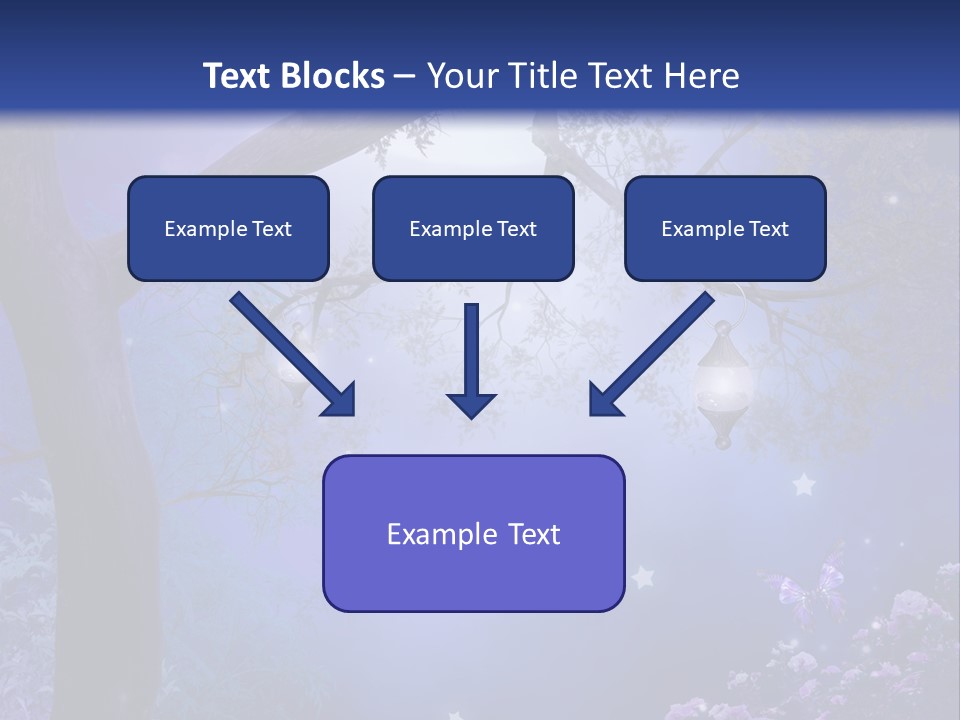 Ilustracja Motyl Zamek PowerPoint Template
