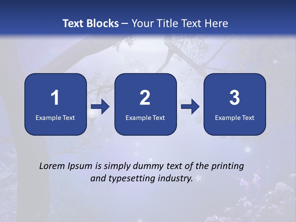 Ilustracja Motyl Zamek PowerPoint Template