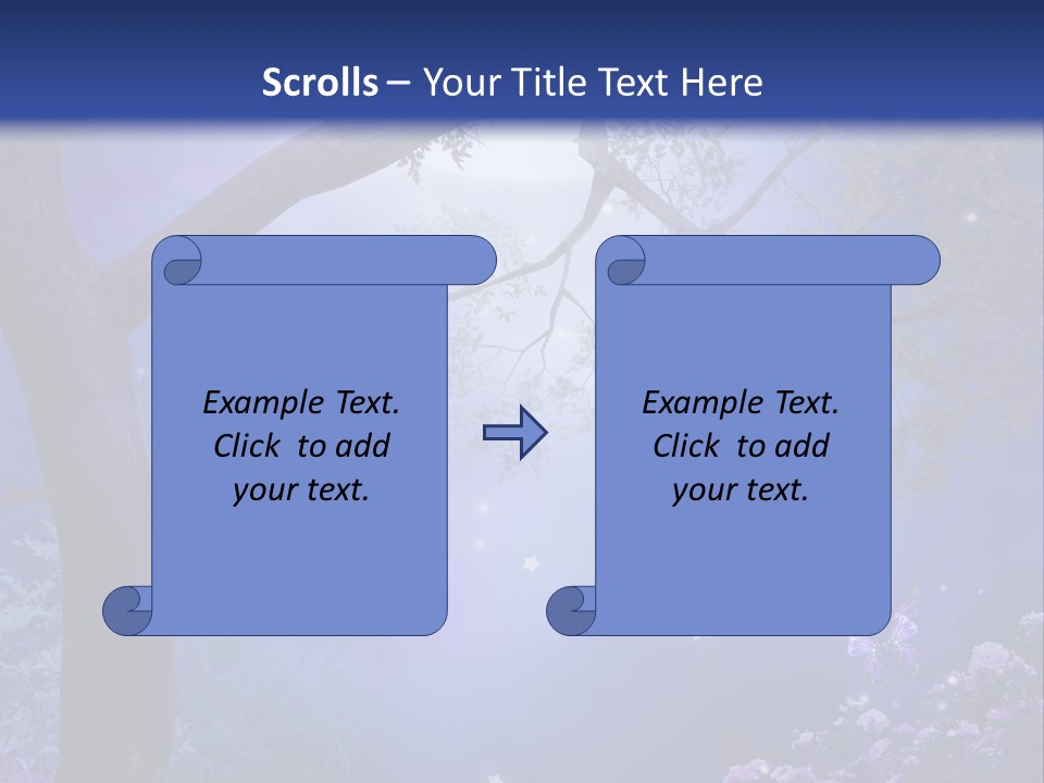 Ilustracja Motyl Zamek PowerPoint Template