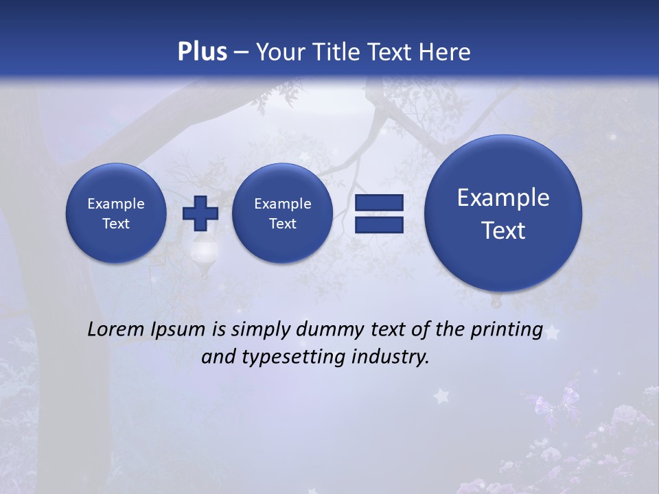 Ilustracja Motyl Zamek PowerPoint Template