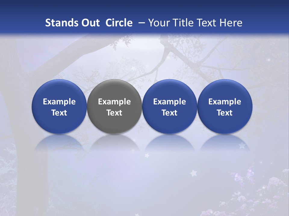 Ilustracja Motyl Zamek PowerPoint Template