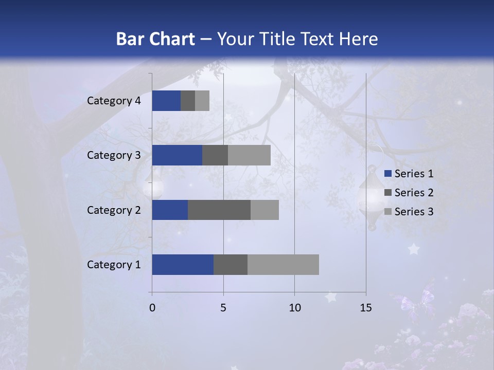 Ilustracja Motyl Zamek PowerPoint Template
