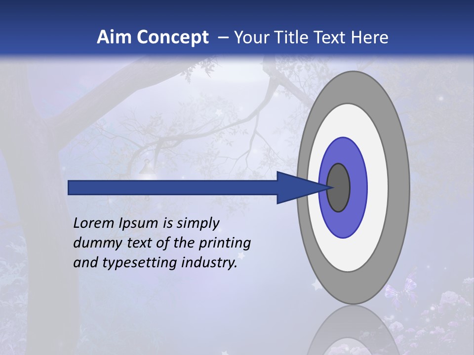 Ilustracja Motyl Zamek PowerPoint Template