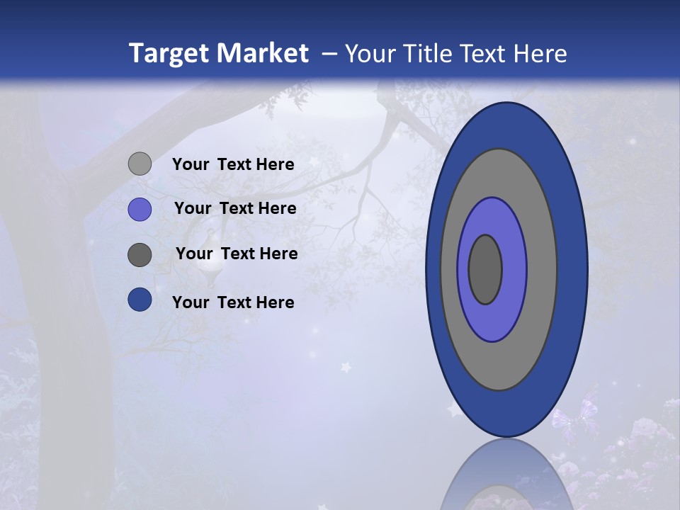 Ilustracja Motyl Zamek PowerPoint Template