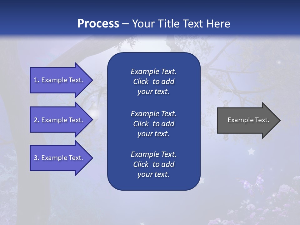 Ilustracja Motyl Zamek PowerPoint Template