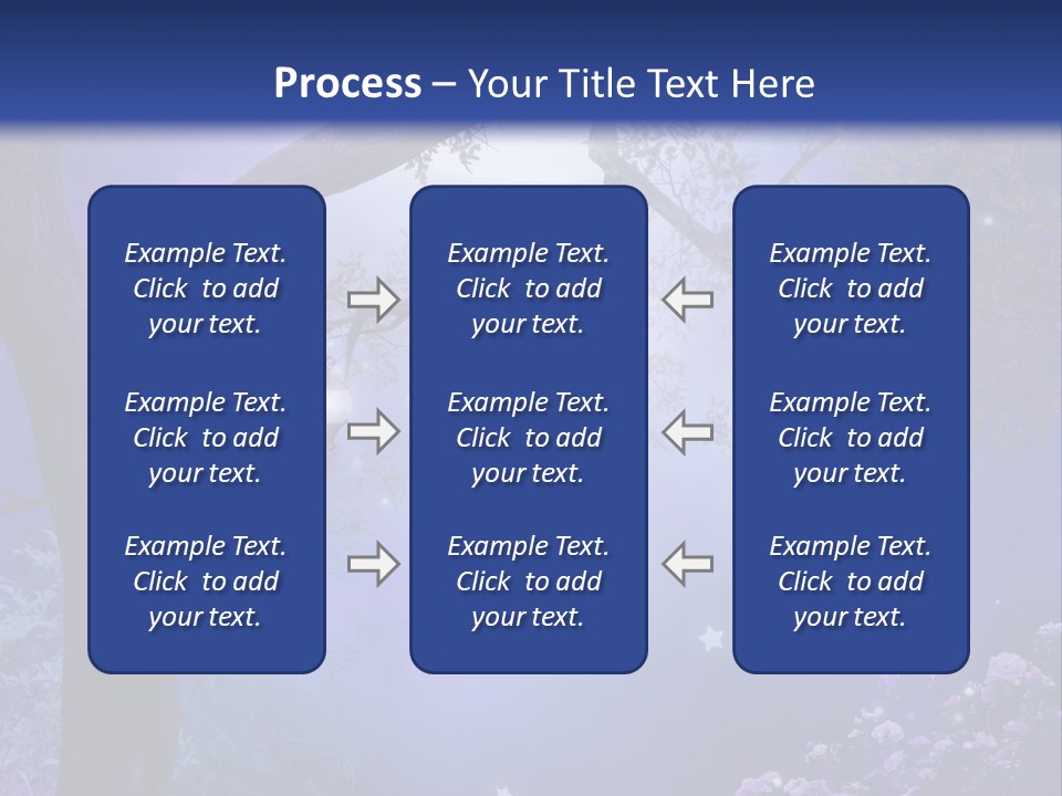 Ilustracja Motyl Zamek PowerPoint Template