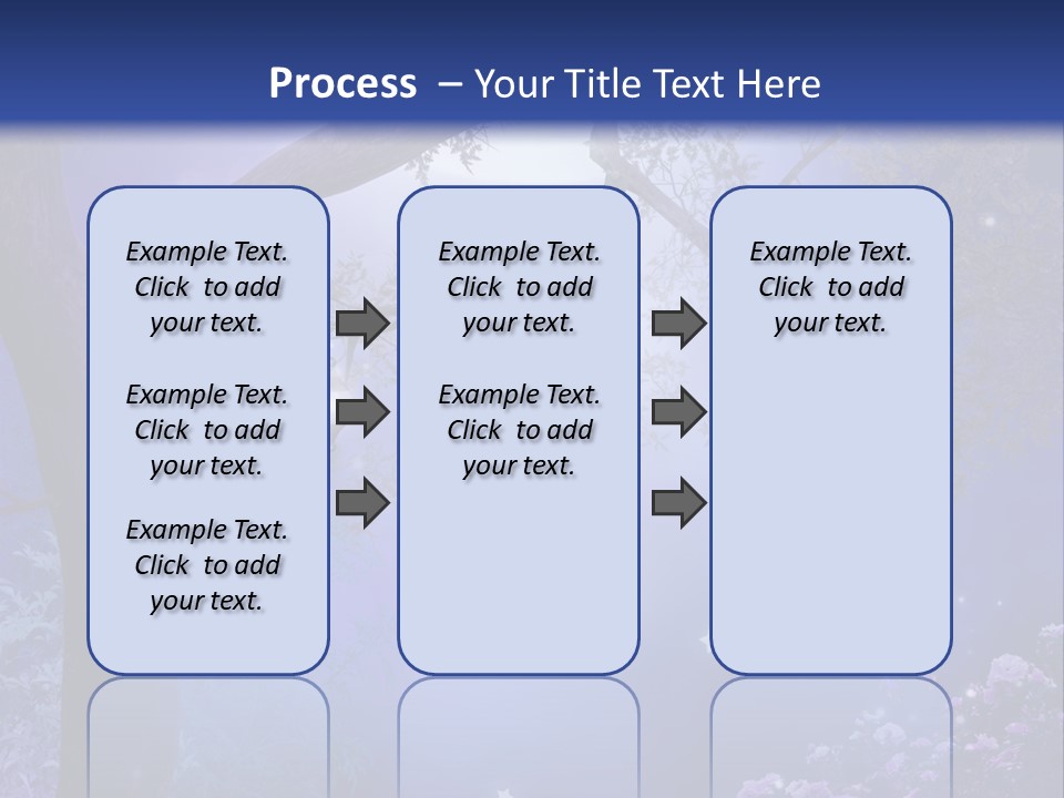 Ilustracja Motyl Zamek PowerPoint Template