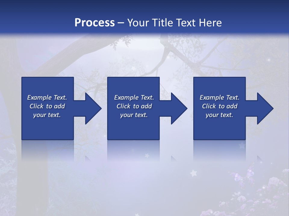 Ilustracja Motyl Zamek PowerPoint Template