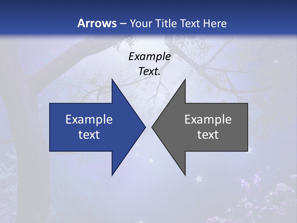 Ilustracja Motyl Zamek PowerPoint Template