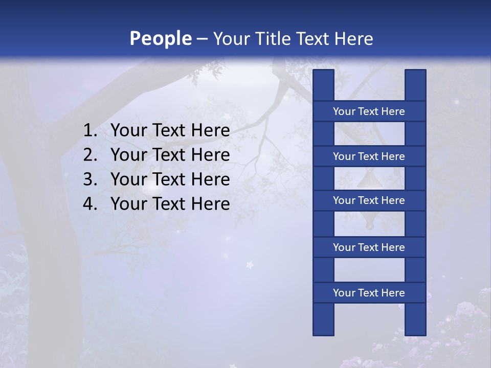 Ilustracja Motyl Zamek PowerPoint Template