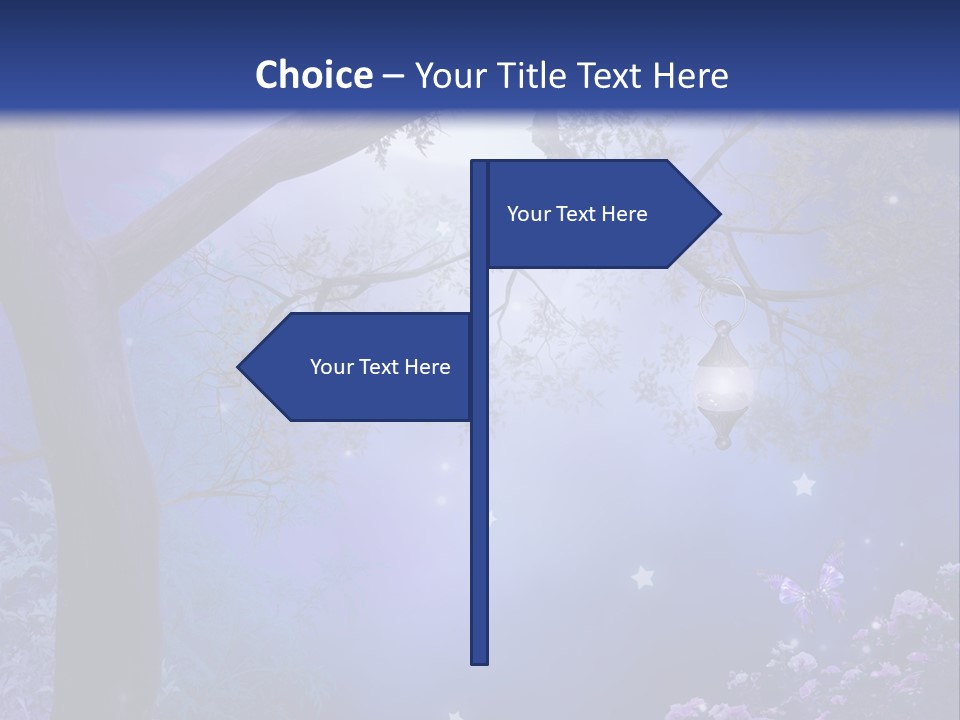 Ilustracja Motyl Zamek PowerPoint Template