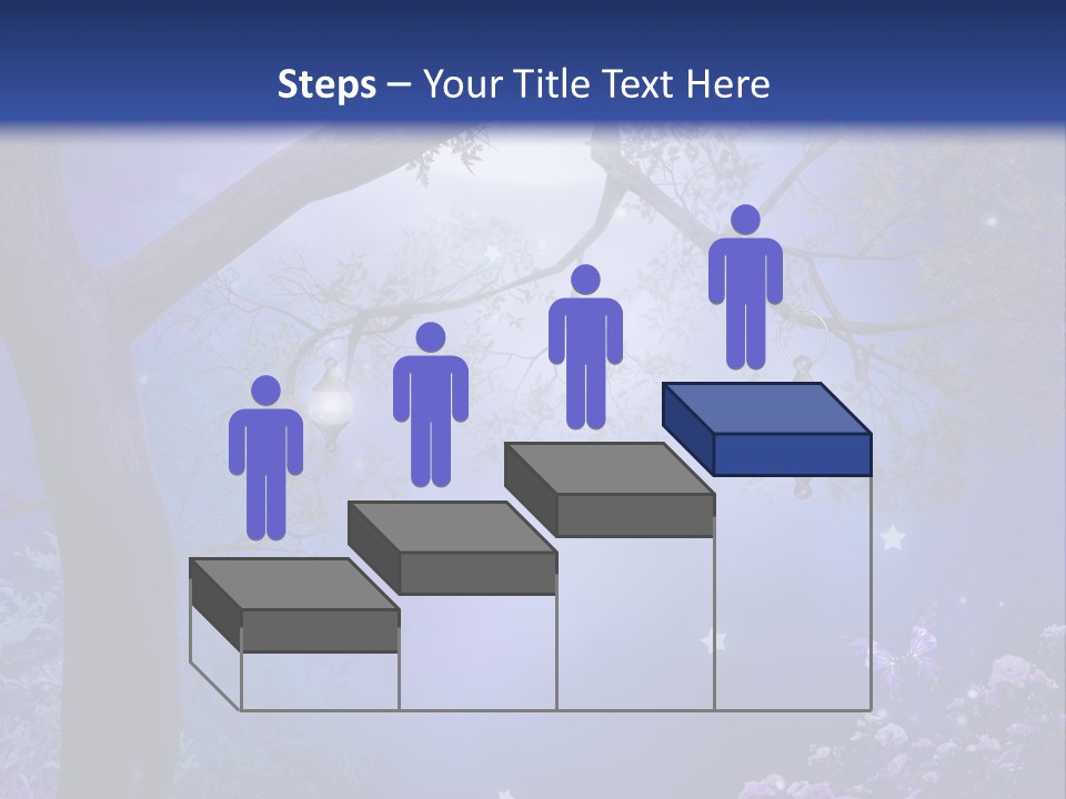 Ilustracja Motyl Zamek PowerPoint Template