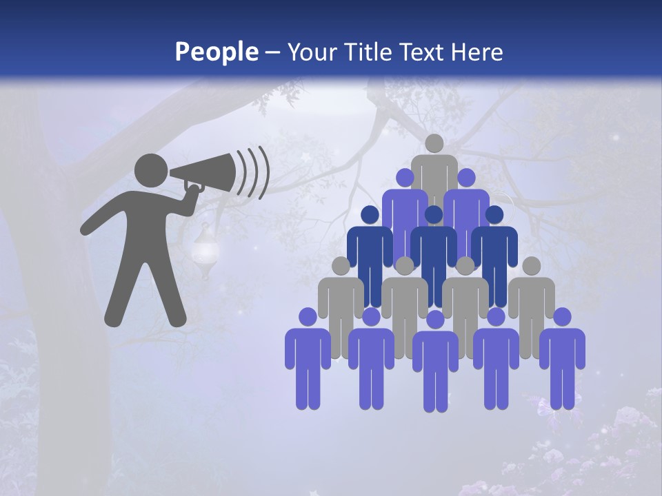 Ilustracja Motyl Zamek PowerPoint Template