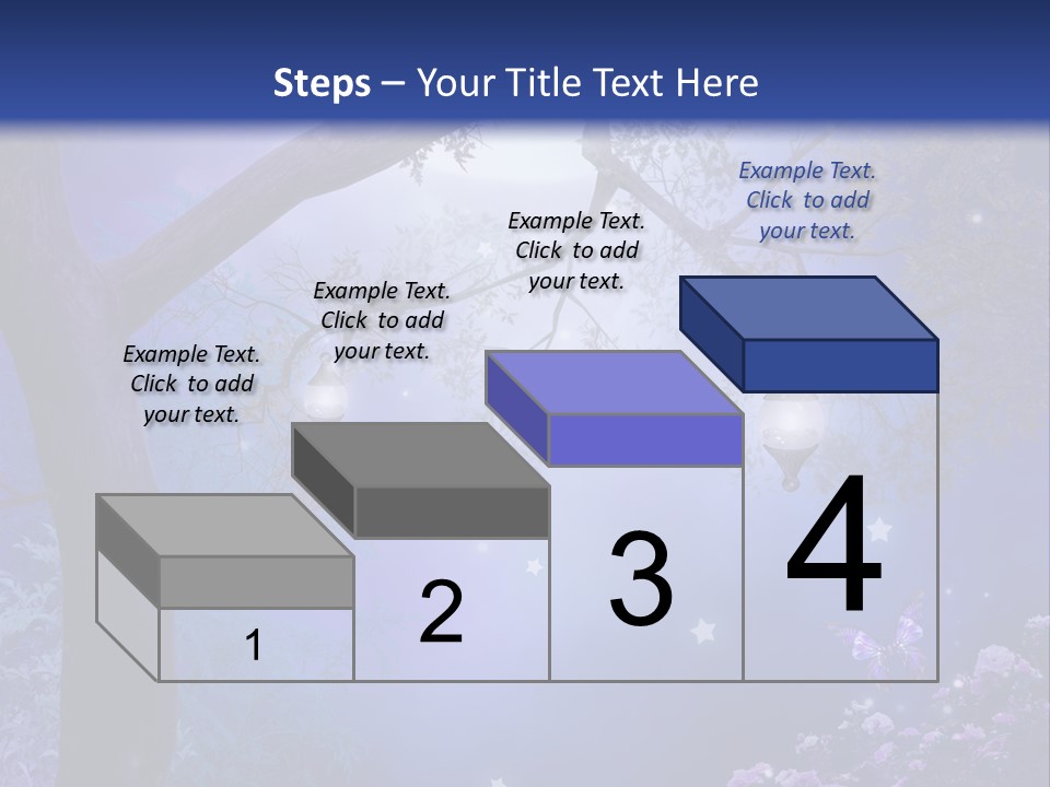 Ilustracja Motyl Zamek PowerPoint Template