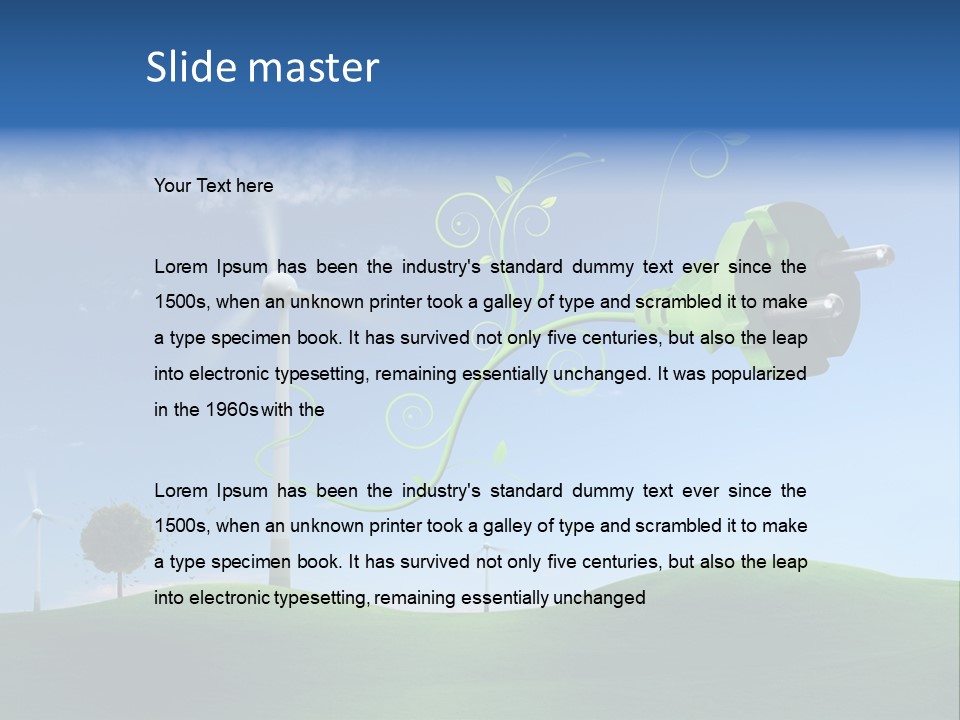 Klima Klimaneutral Atomausstieg PowerPoint Template