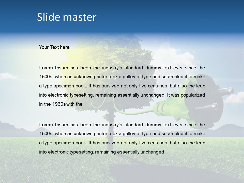 Windenergie Windig Himmel PowerPoint Template