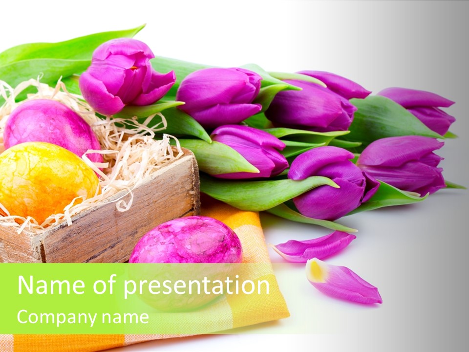 Flower Plant Spring Bouquet PowerPoint Template