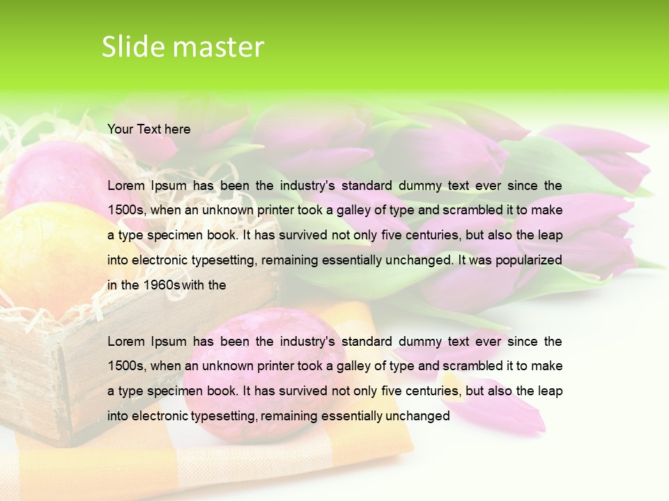 Flower Plant Spring Bouquet PowerPoint Template