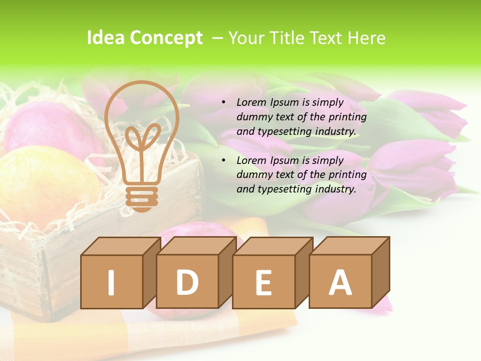 Flower Plant Spring Bouquet PowerPoint Template