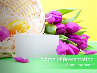 Blossom Card Easter PowerPoint Template