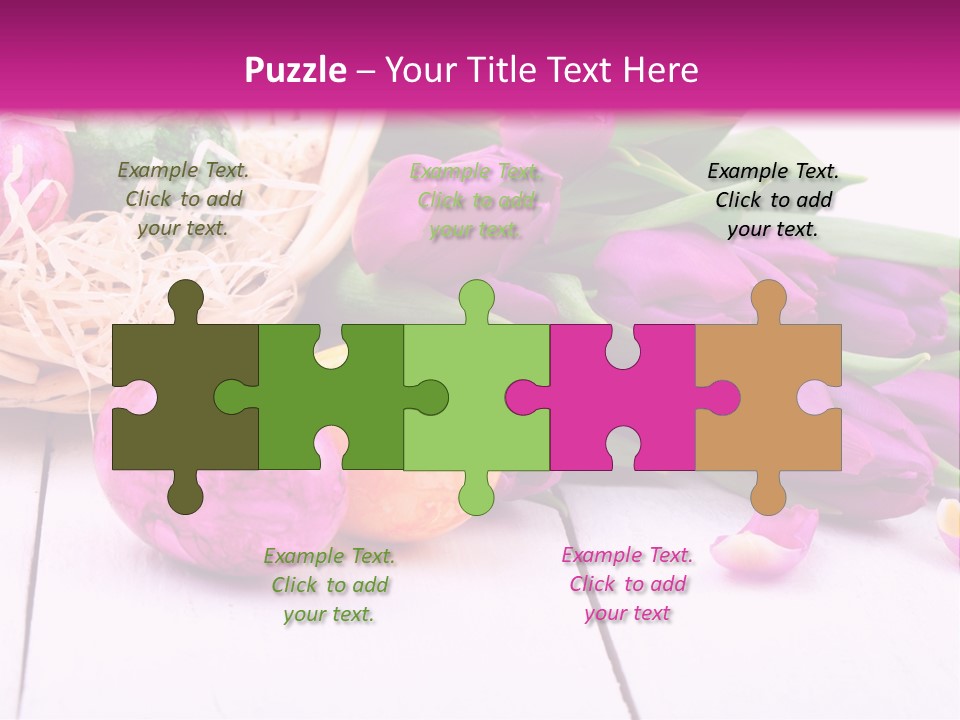 Tulip Flower Easter Eggs PowerPoint Template