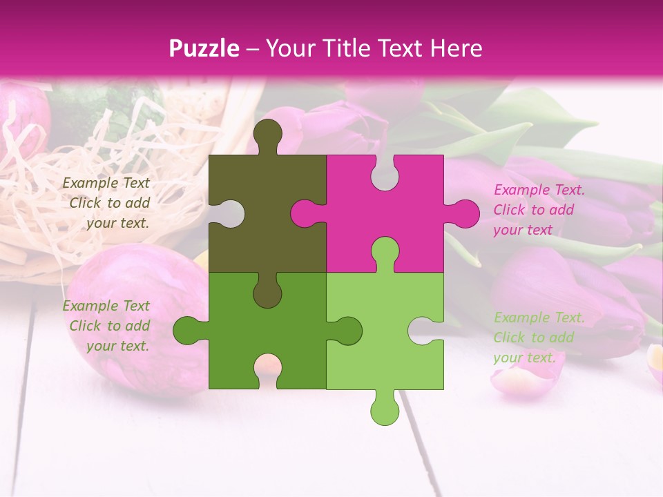 Tulip Flower Easter Eggs PowerPoint Template