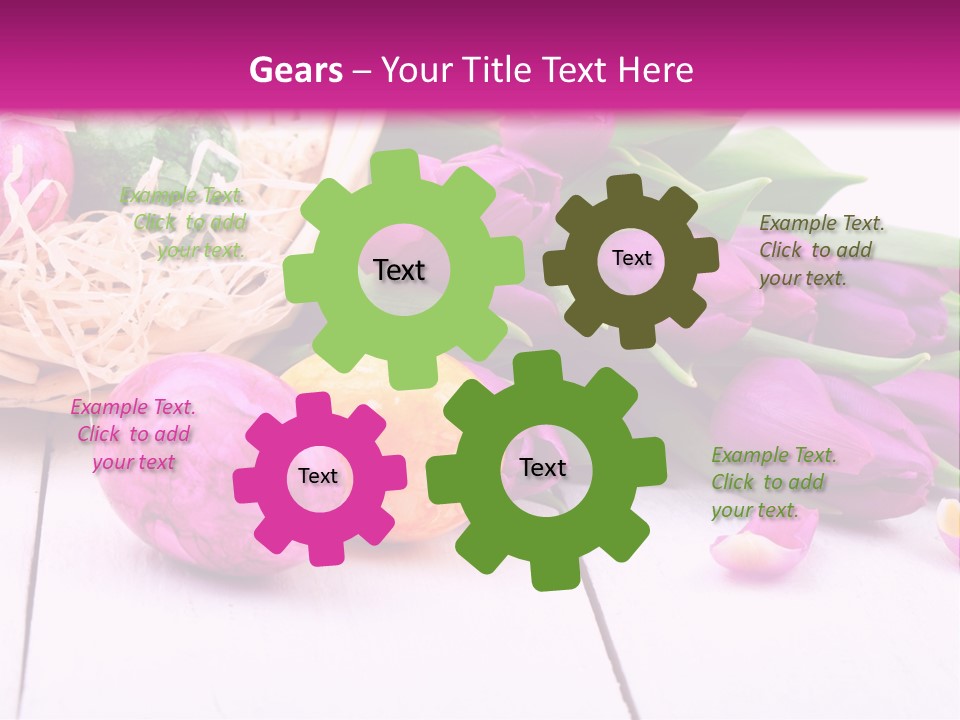 Tulip Flower Easter Eggs PowerPoint Template