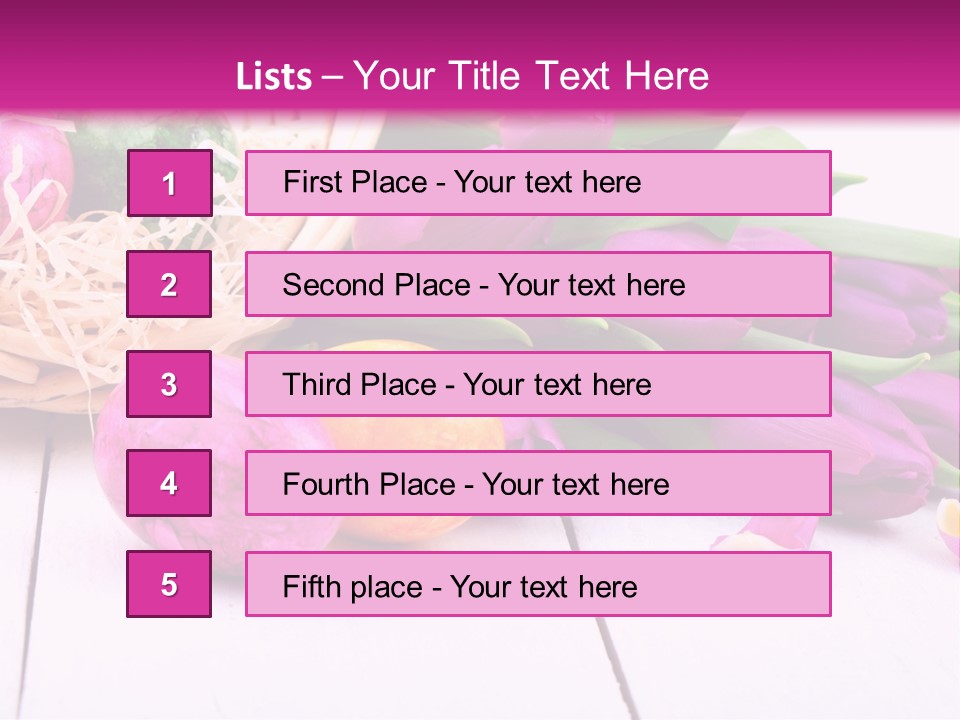 Tulip Flower Easter Eggs PowerPoint Template