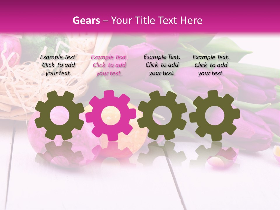 Tulip Flower Easter Eggs PowerPoint Template