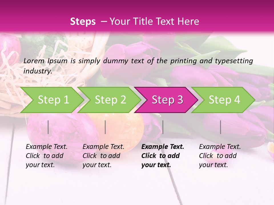 Tulip Flower Easter Eggs PowerPoint Template