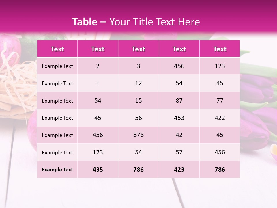 Tulip Flower Easter Eggs PowerPoint Template