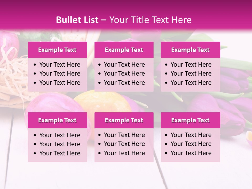 Tulip Flower Easter Eggs PowerPoint Template