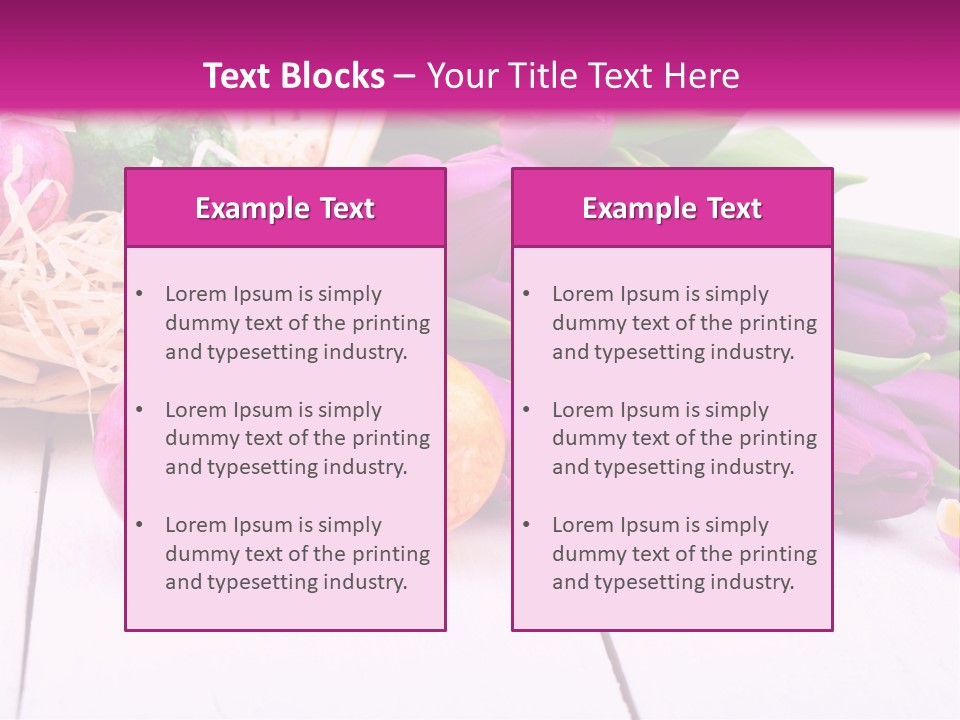 Tulip Flower Easter Eggs PowerPoint Template