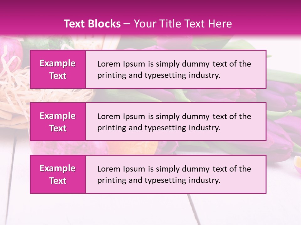 Tulip Flower Easter Eggs PowerPoint Template