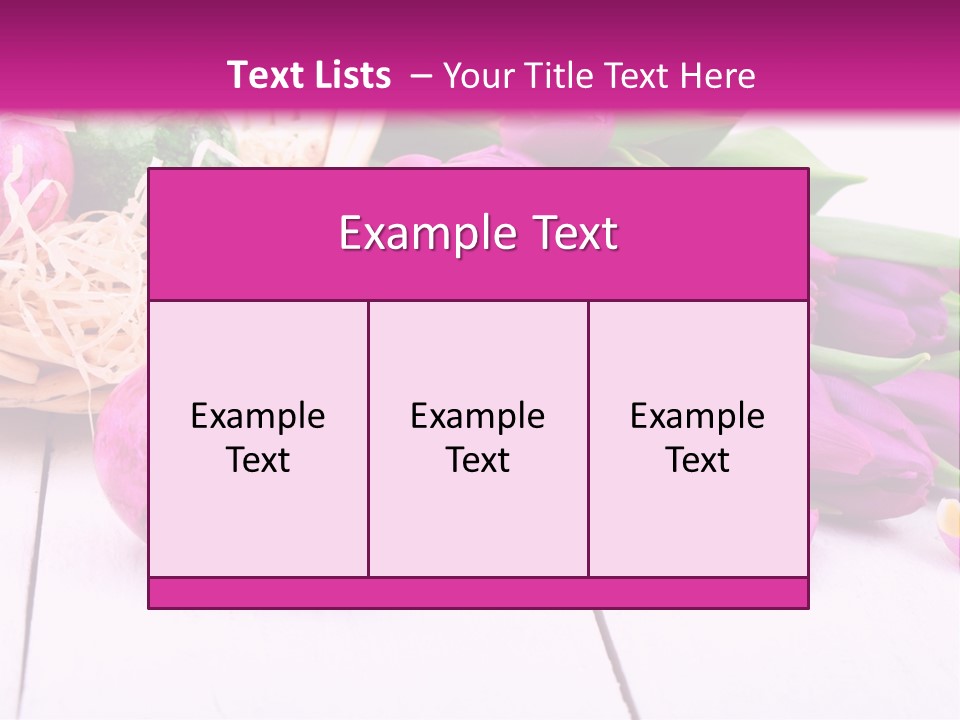 Tulip Flower Easter Eggs PowerPoint Template