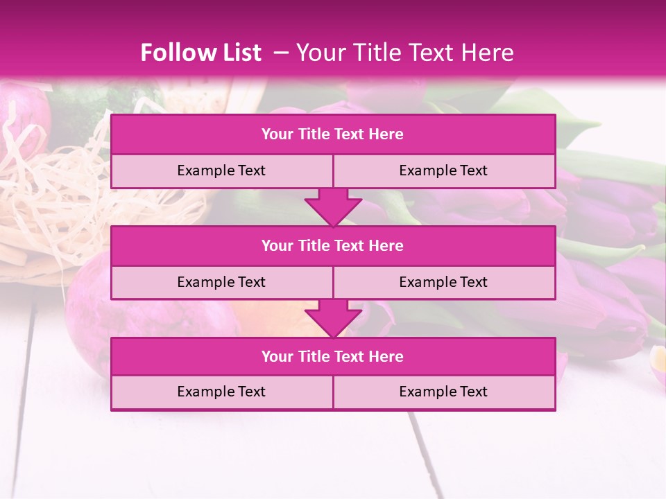 Tulip Flower Easter Eggs PowerPoint Template