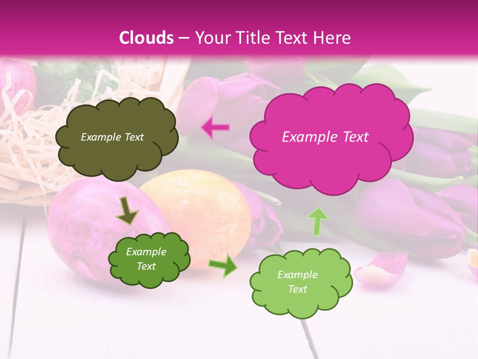 Tulip Flower Easter Eggs PowerPoint Template
