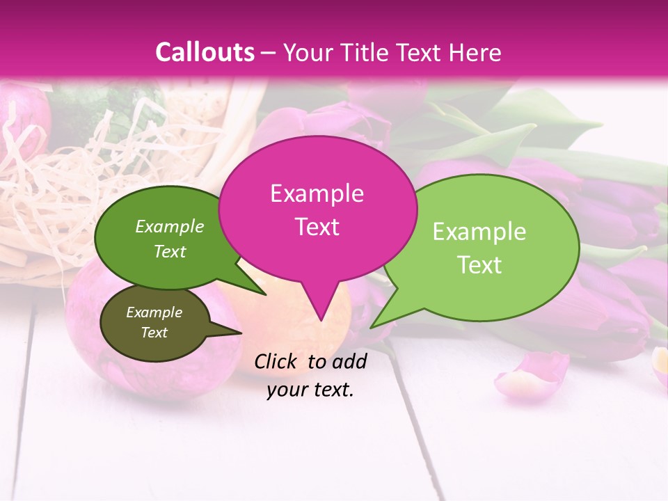 Tulip Flower Easter Eggs PowerPoint Template