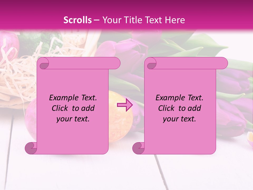 Tulip Flower Easter Eggs PowerPoint Template
