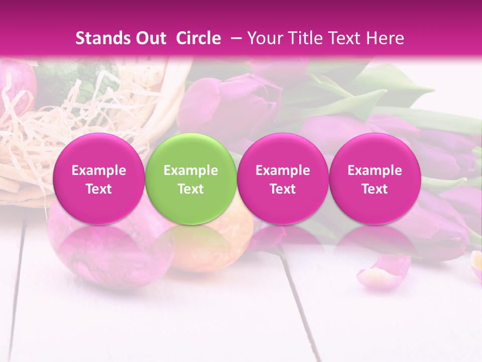Tulip Flower Easter Eggs PowerPoint Template