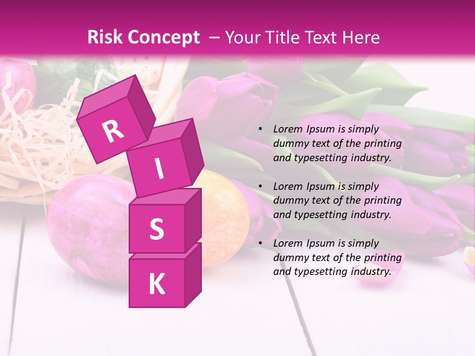 Tulip Flower Easter Eggs PowerPoint Template