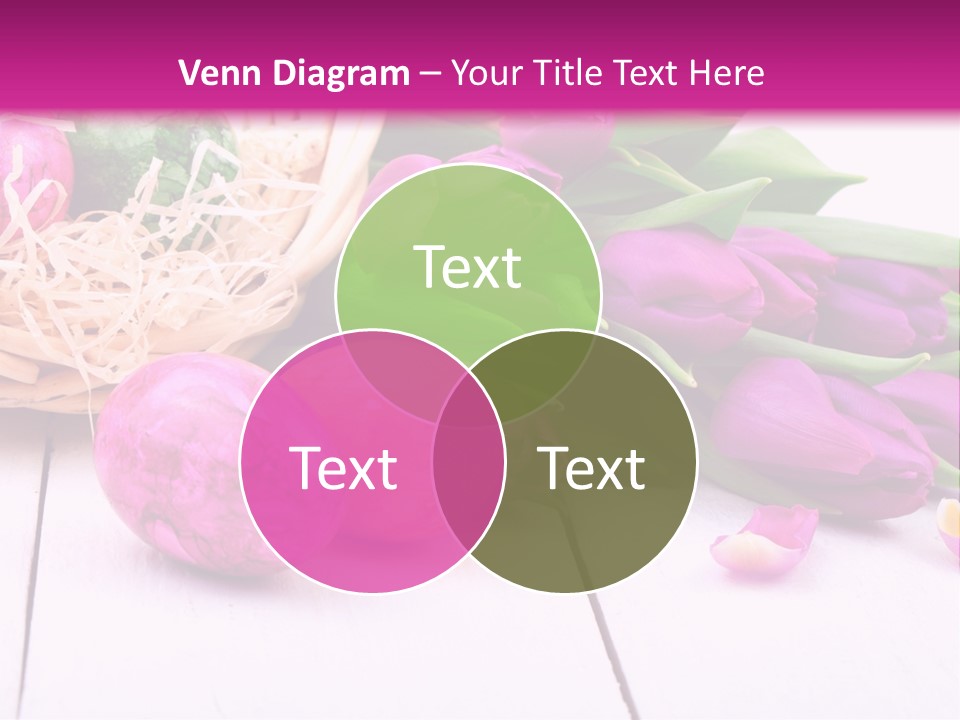 Tulip Flower Easter Eggs PowerPoint Template