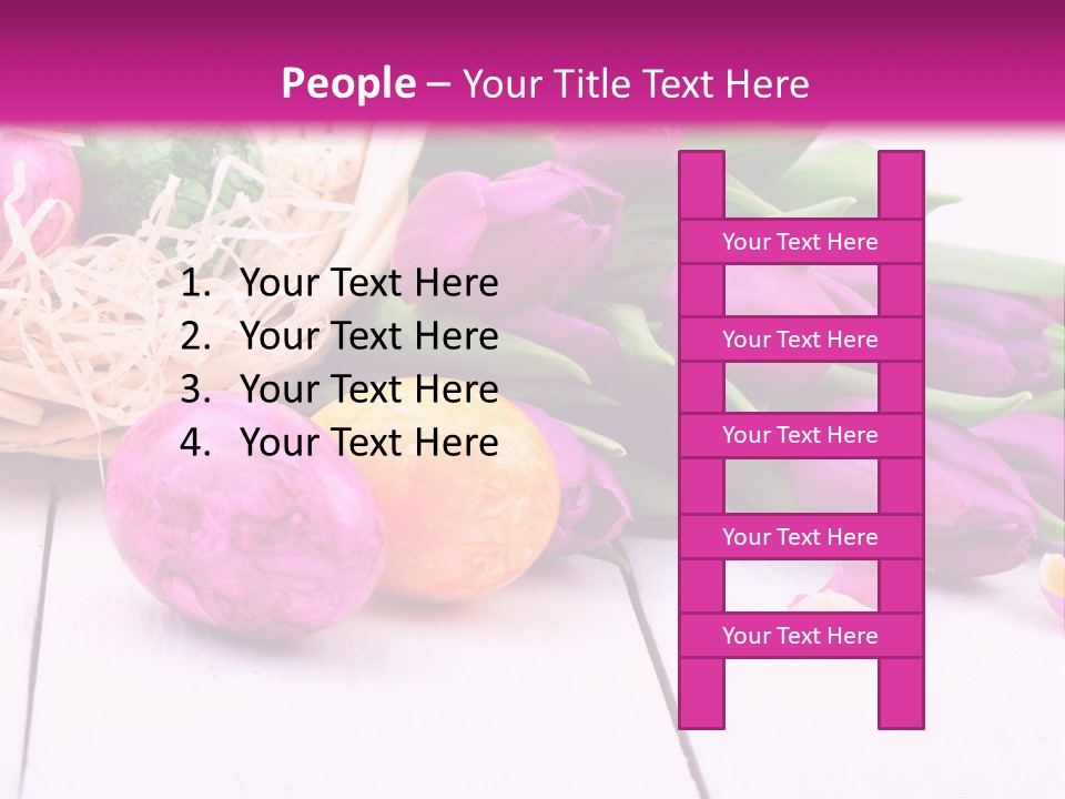 Tulip Flower Easter Eggs PowerPoint Template