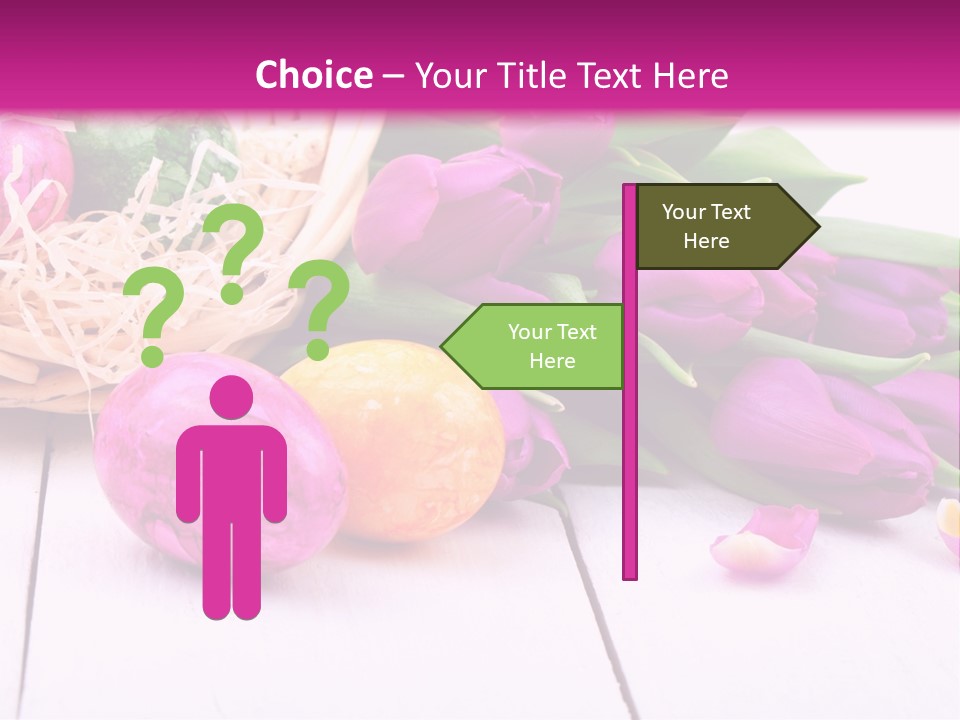 Tulip Flower Easter Eggs PowerPoint Template