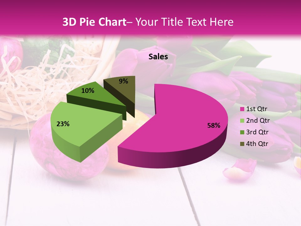 Tulip Flower Easter Eggs PowerPoint Template