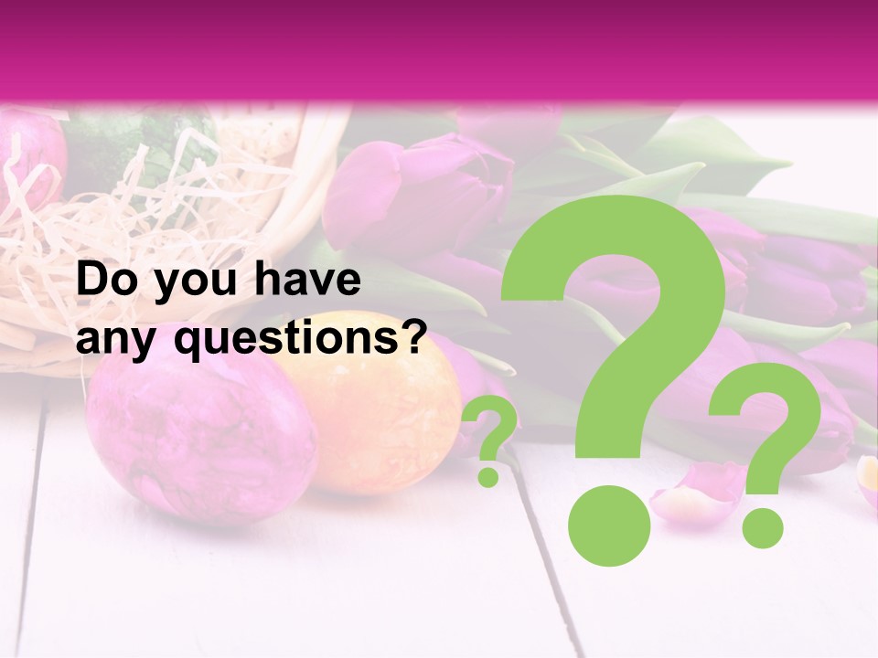 Tulip Flower Easter Eggs PowerPoint Template