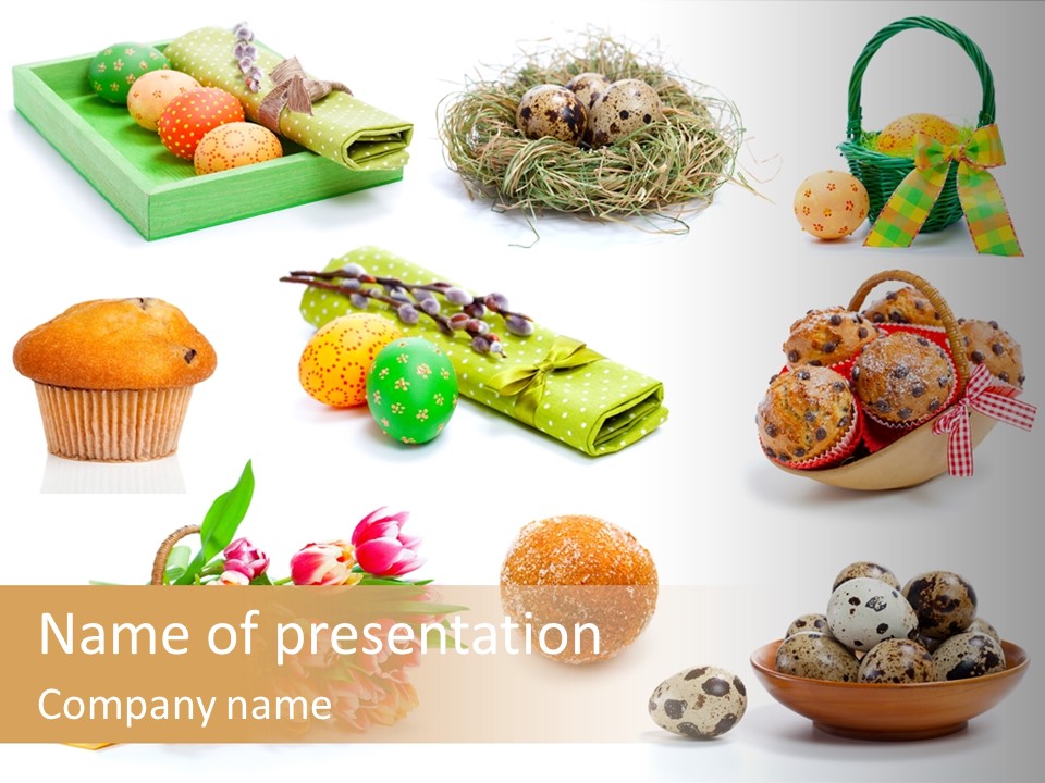 Nest Background Muffins PowerPoint Template