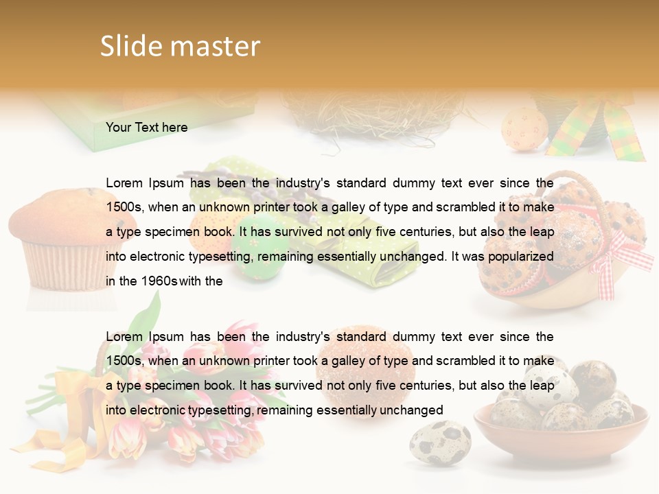 Nest Background Muffins PowerPoint Template