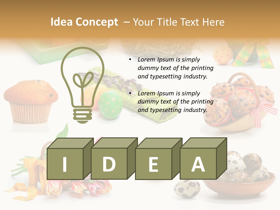 Nest Background Muffins PowerPoint Template